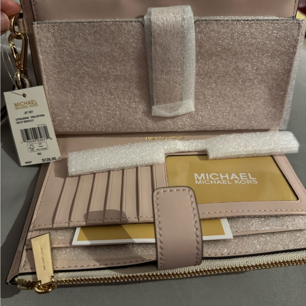 Soft pink wristlet